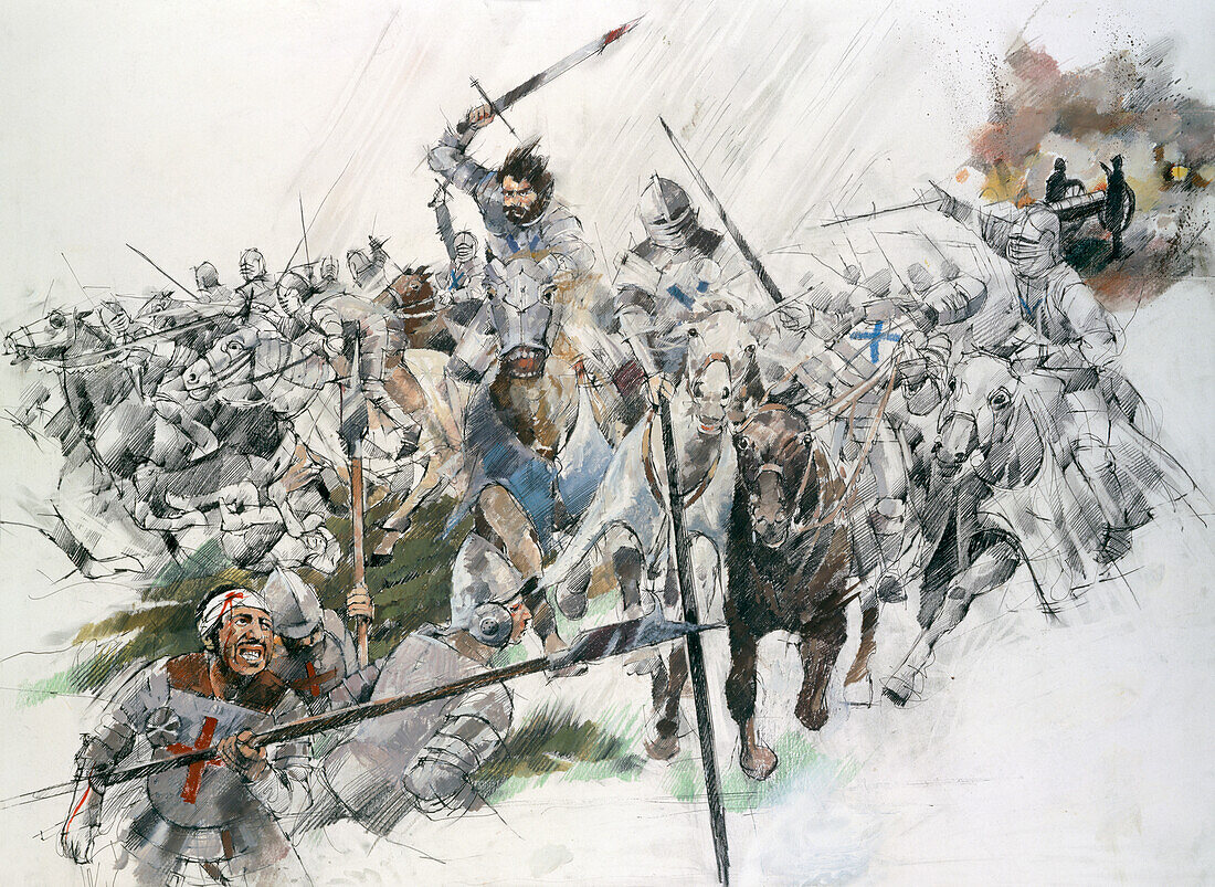 Battle of Flodden Field, 1513, illustration