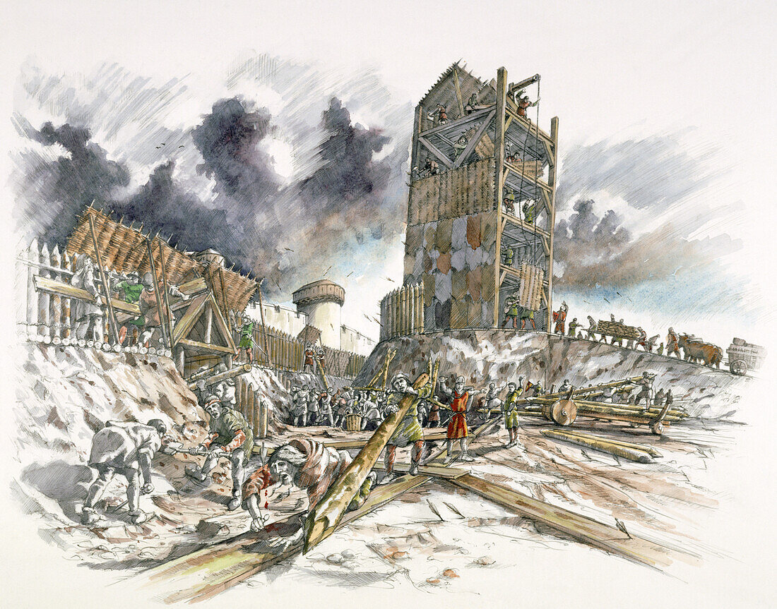 Dover Castle siege, 1216, illustration