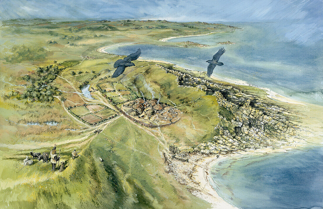 Nornour, Isle of Scilly, 500BC, illustration