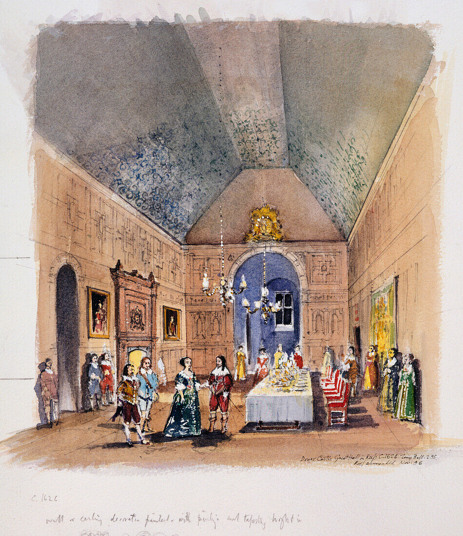 Great Hall in the Keep of Dover Castle, illustration