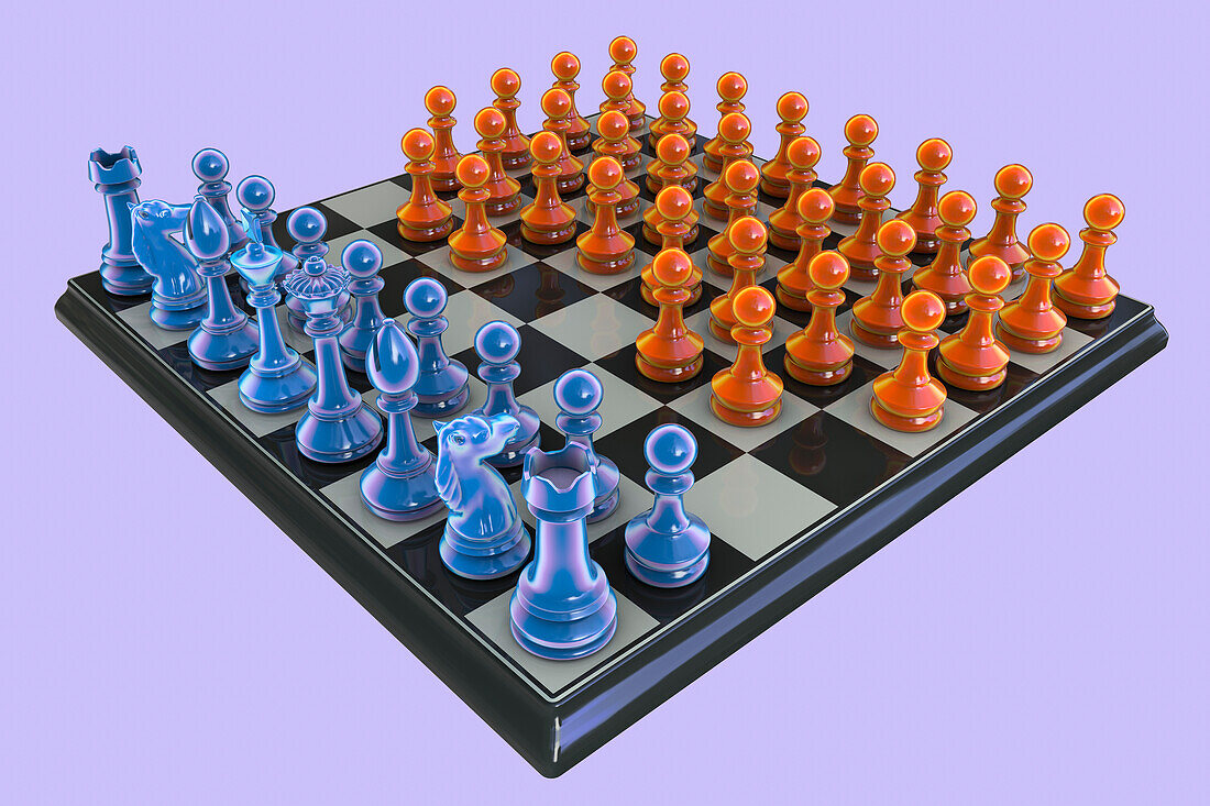 Horde variant of chess, illustration