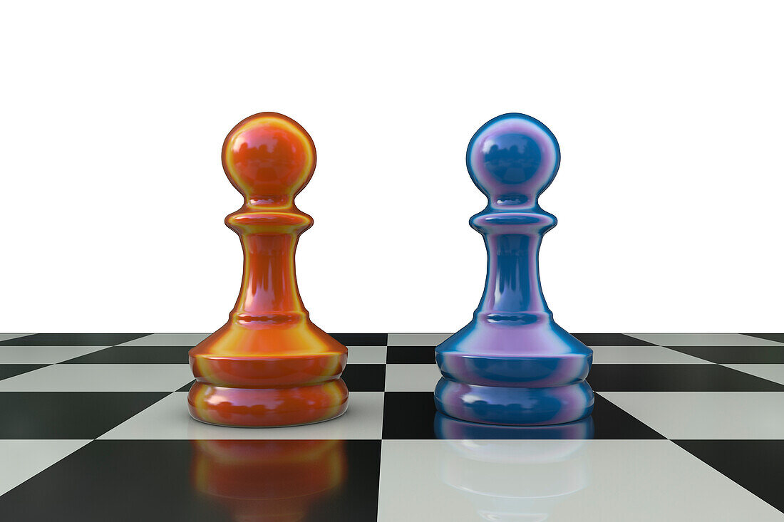 Chess pawns, illustration