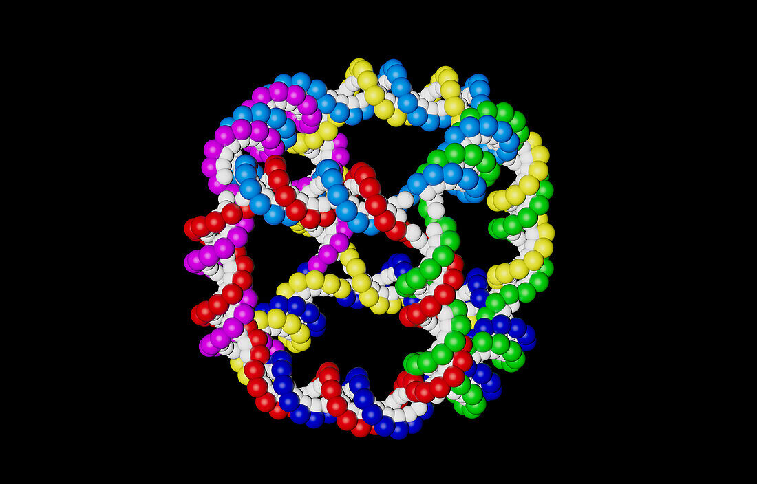 DNA cube, molecular model