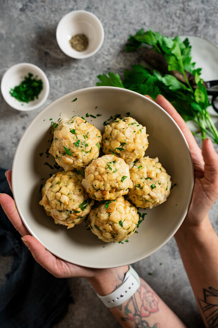 Vegane Semmelknödel