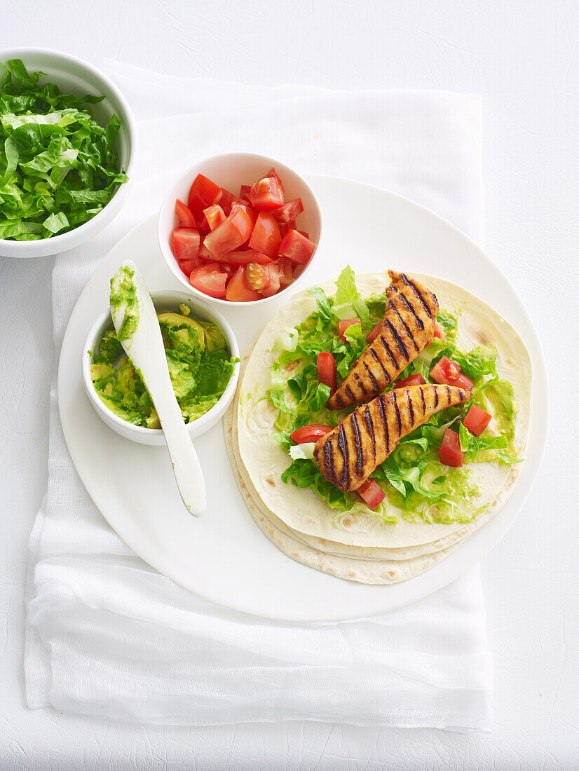 Mexican chicken wraps