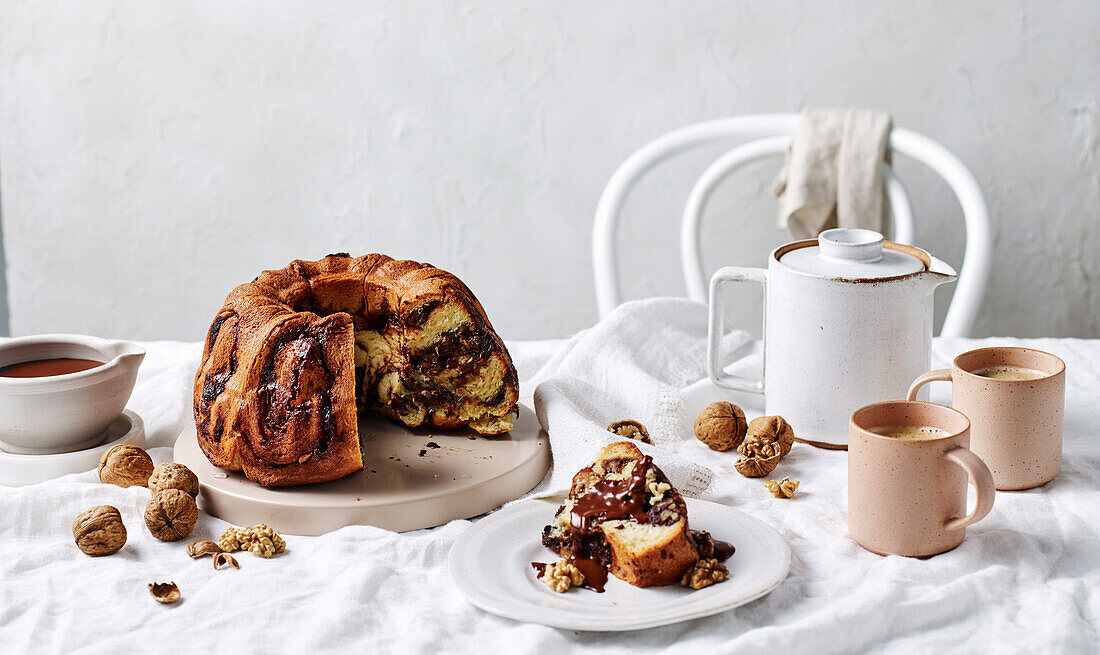 Mocha, date and cinnamon babka