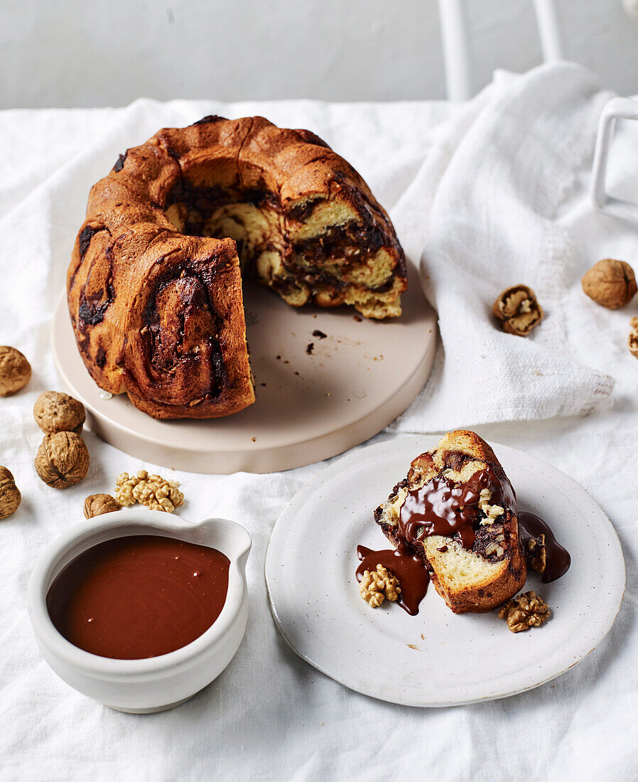 Mocha, date and cinnamon babka