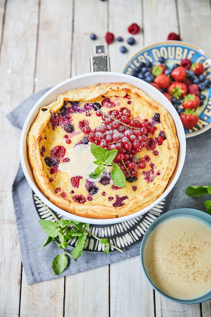 Dutch baby with berries