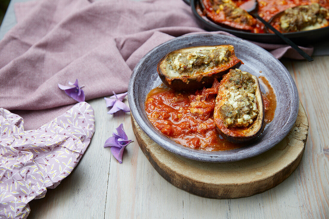 Stuffed eggplant