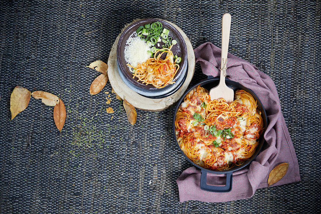 Spaghetti casserole