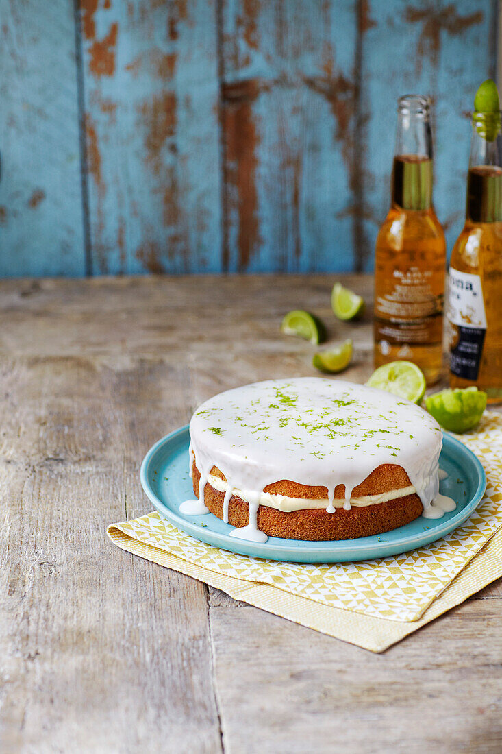 Lime cake with beer