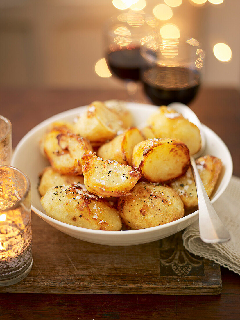 Crispy salt and pepper roasted potatoes