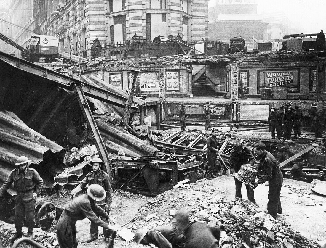 World War II bomb damage, London, UK