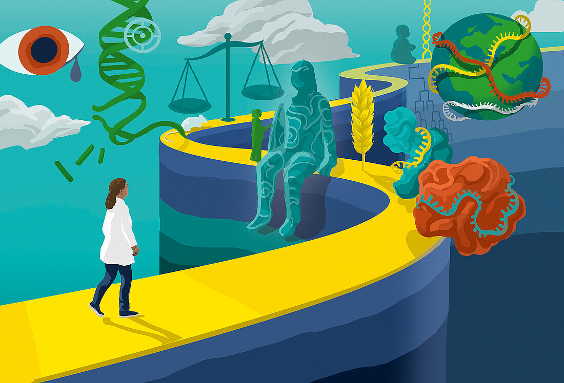 CRISPR-Cas gene editing, conceptual illustration