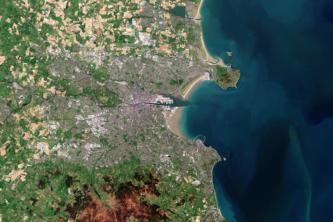 Dublin, Ireland, satellite image