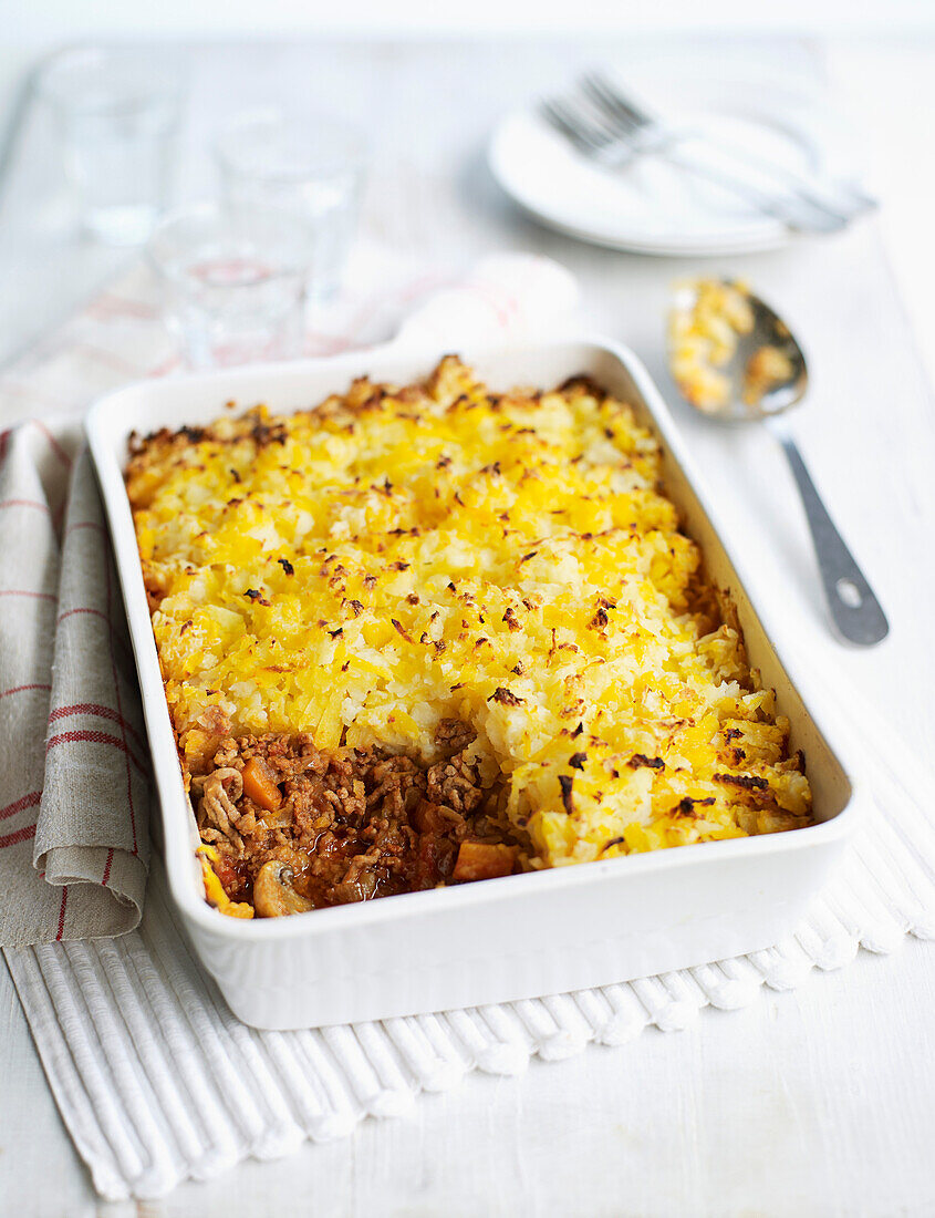 Shepherd's Pie mit Rüben-Kartoffelrösti-Topping