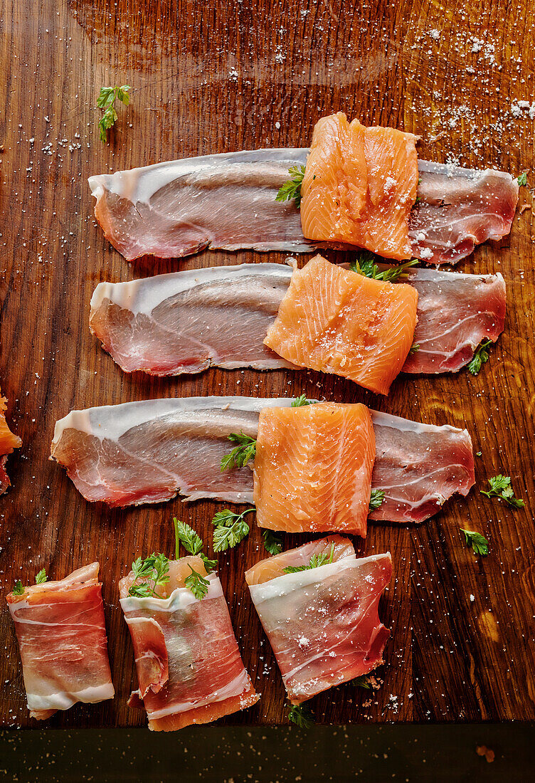 Lake trout saltimbocca