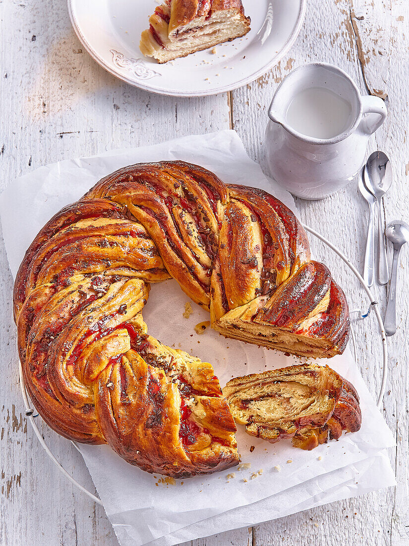 Chocolate strudel bread