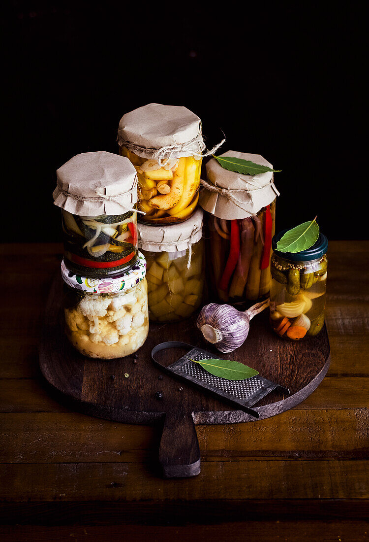 Homemade pickled vegetables
