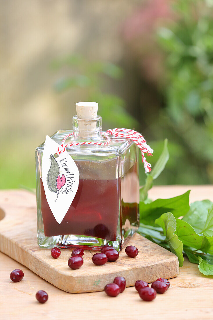 Cornelian cherry liqueur for diarrhoea and gastritis
