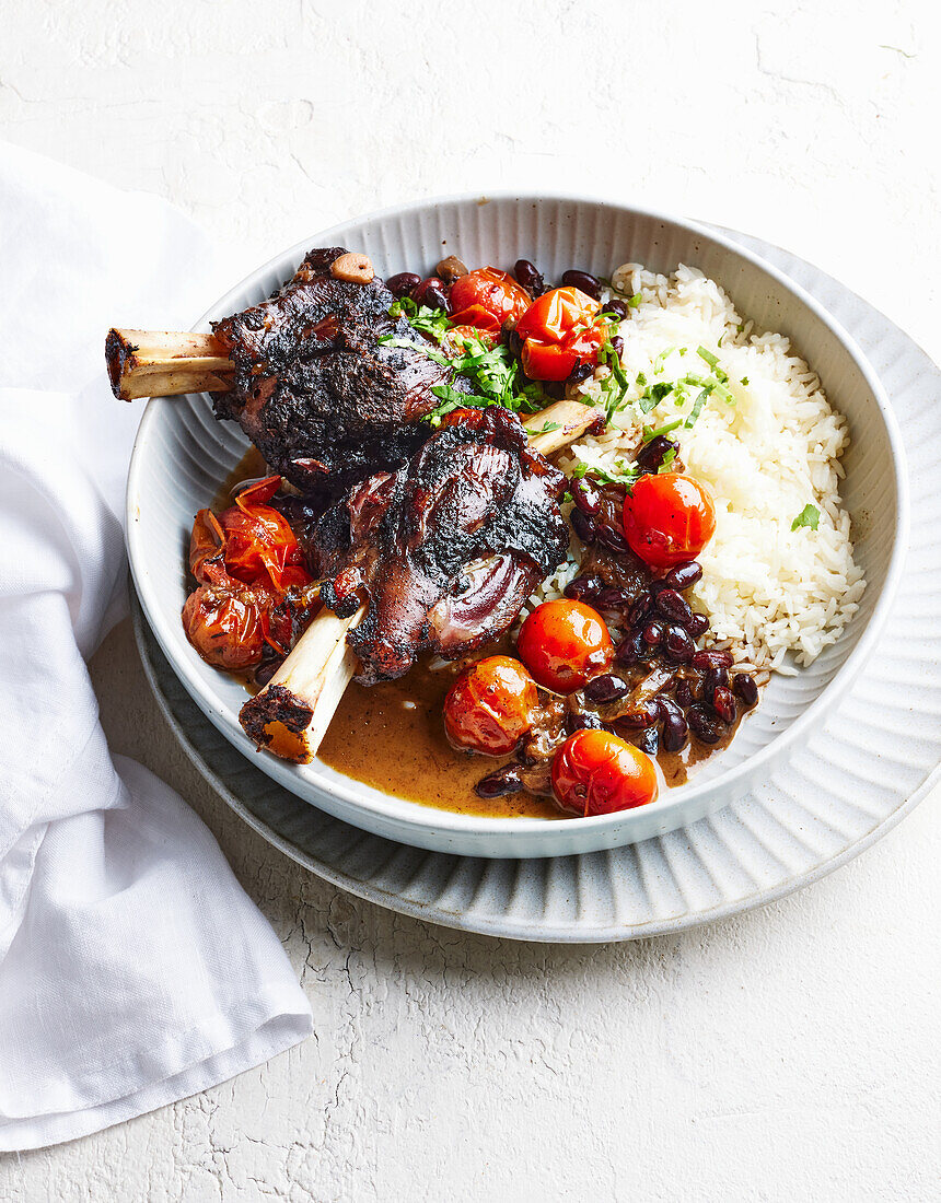 Jerk lamb shanks