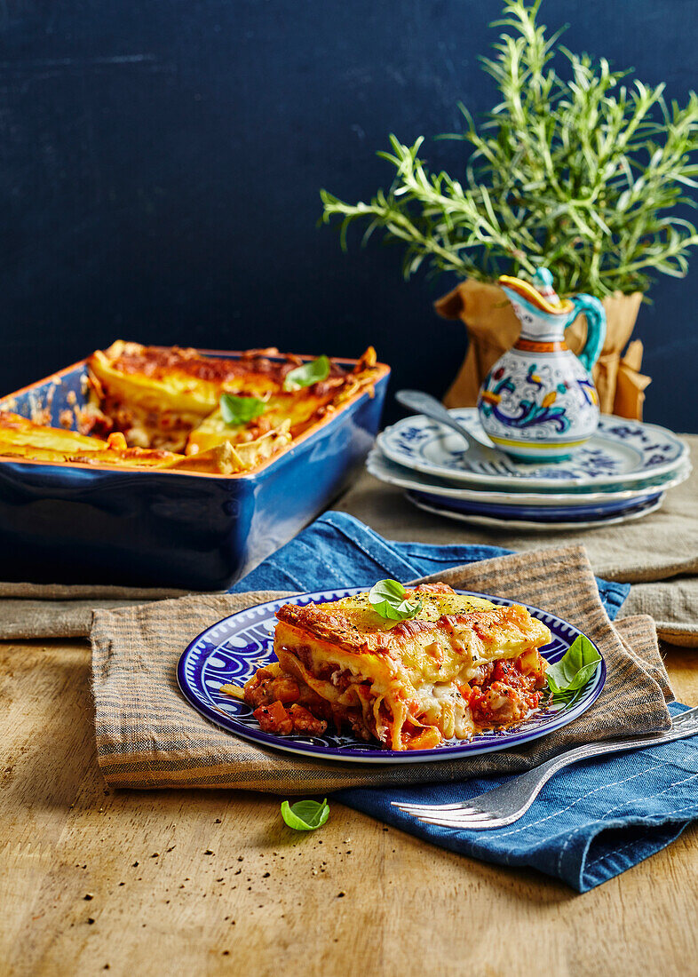 Lasagne mit geräuchertem Käse