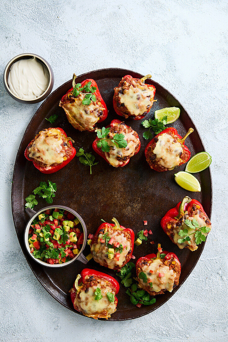 Mexican beef roasted capsicums