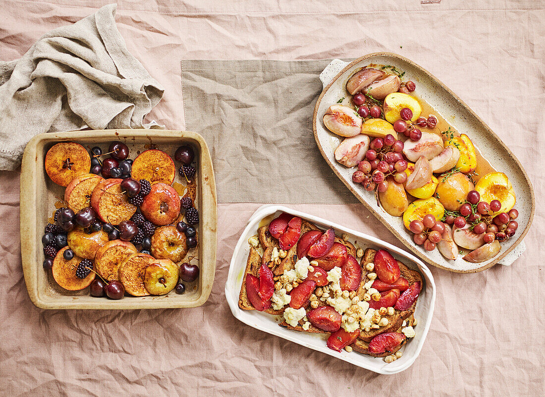 Summer fruit tray bakes