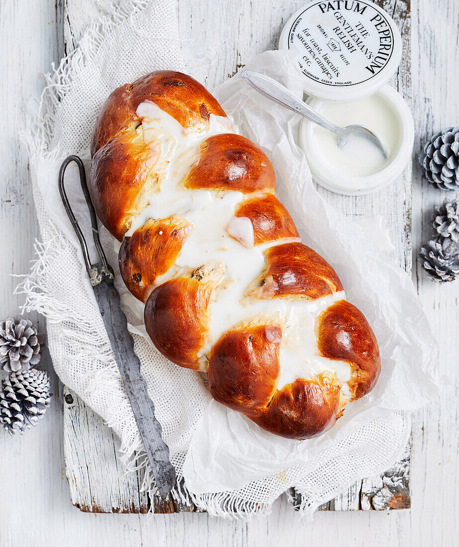 Rum and raisin braid