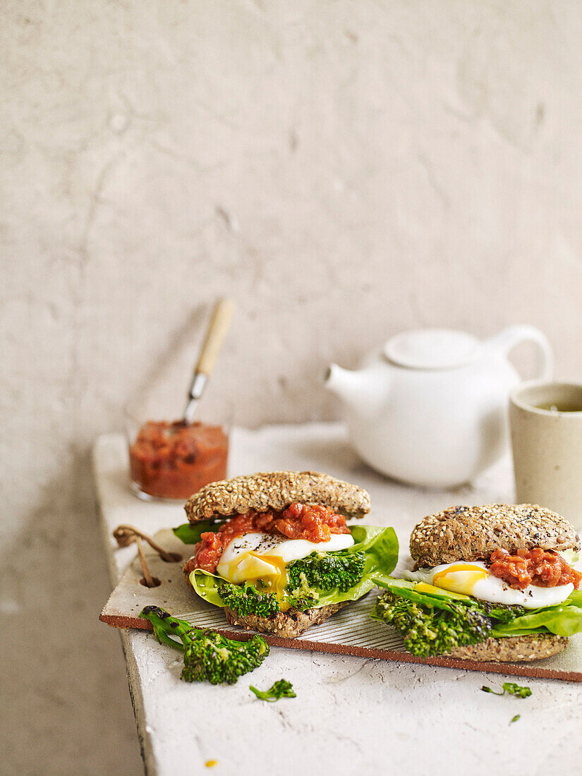 Egg and broccolini brekkie roll