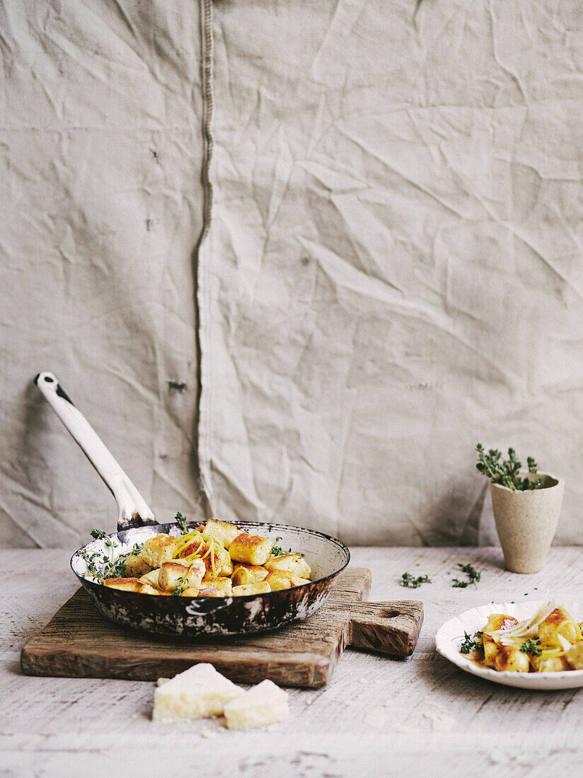 Ricotta Gnocchi with nutmeg and thyme butter