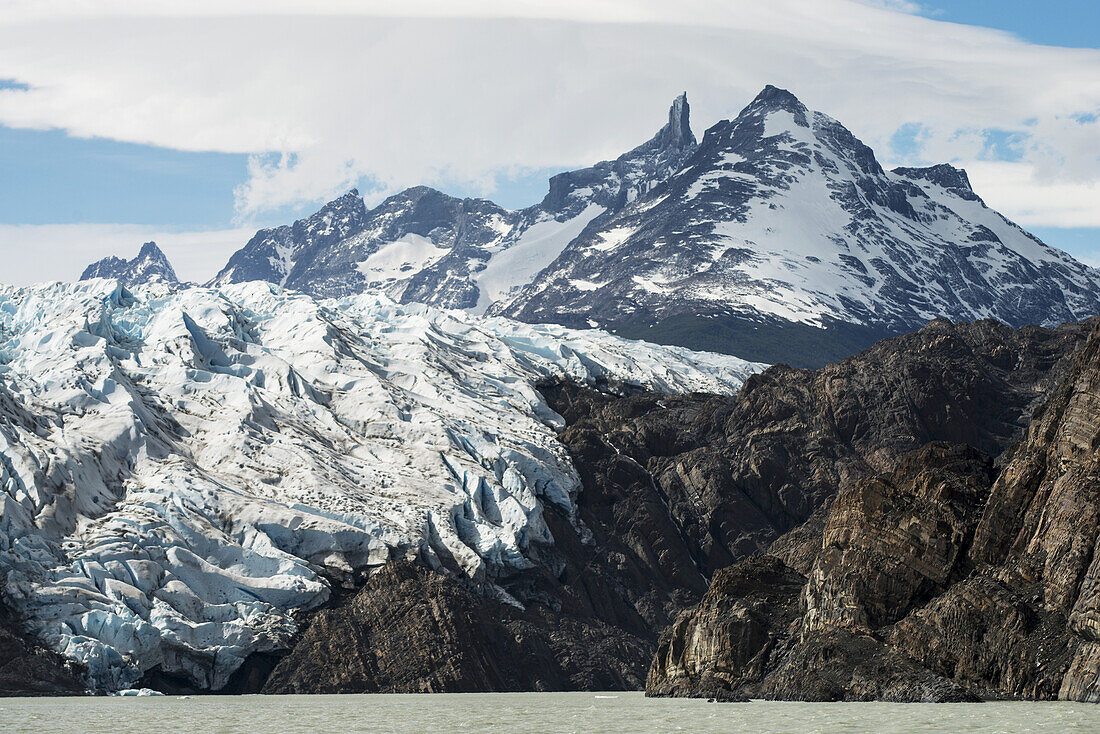 Grey Glacier And Grey Lake In Torres Del Paine National Park; Torres Del Paine, Magallanes And Antartica Chilena Region, Chile