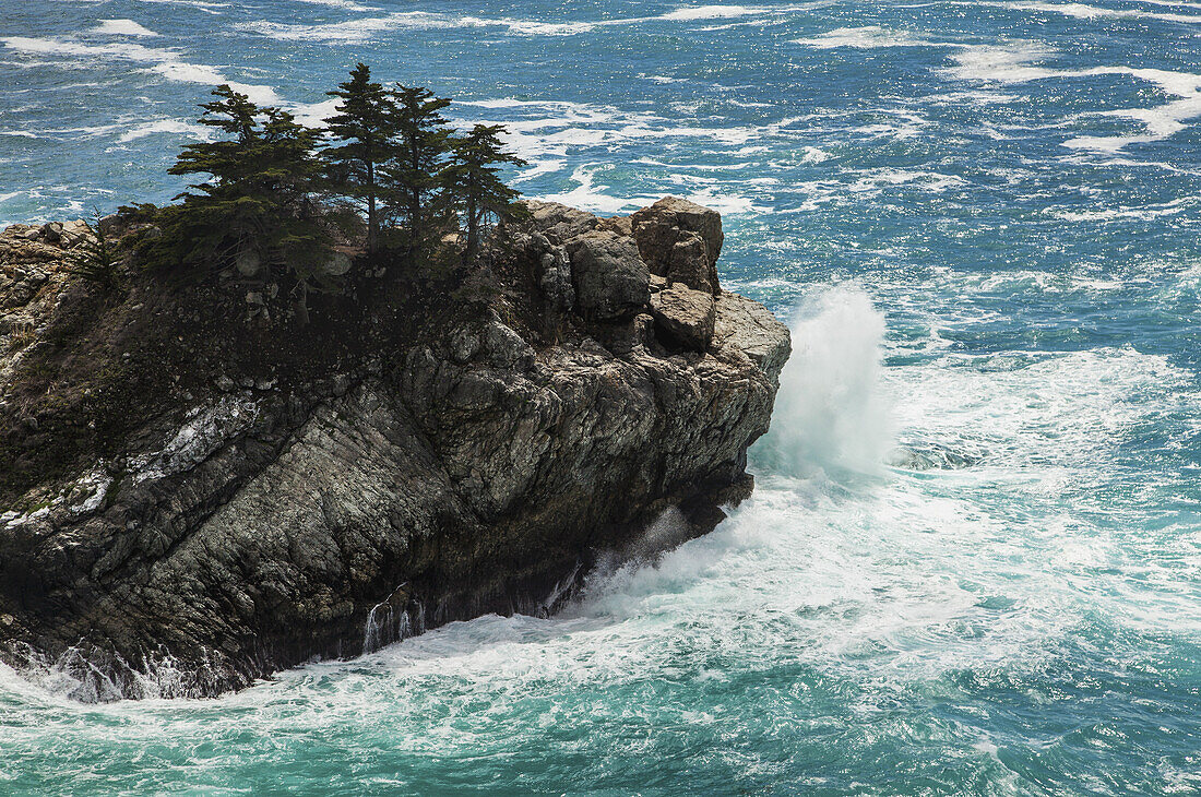 Cliff In Julia Pfeiffer Burns State Park, Near Mcway Falls; California, United States Of America