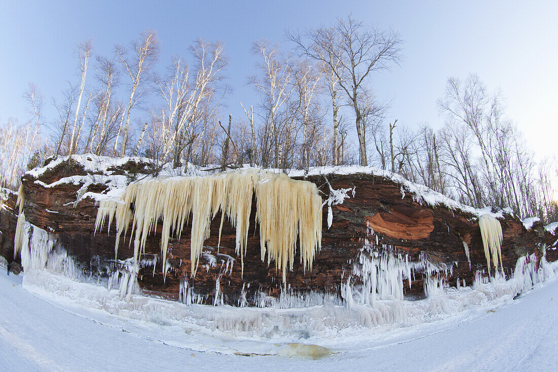 Ice Caves On Lake Superior, Near Bayfield; Michigan, United States Of America