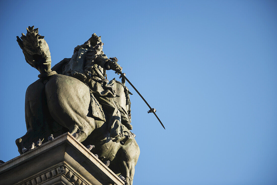 Statue Of Victor Emmanuel Ii; Milan, Lombardy, Italy