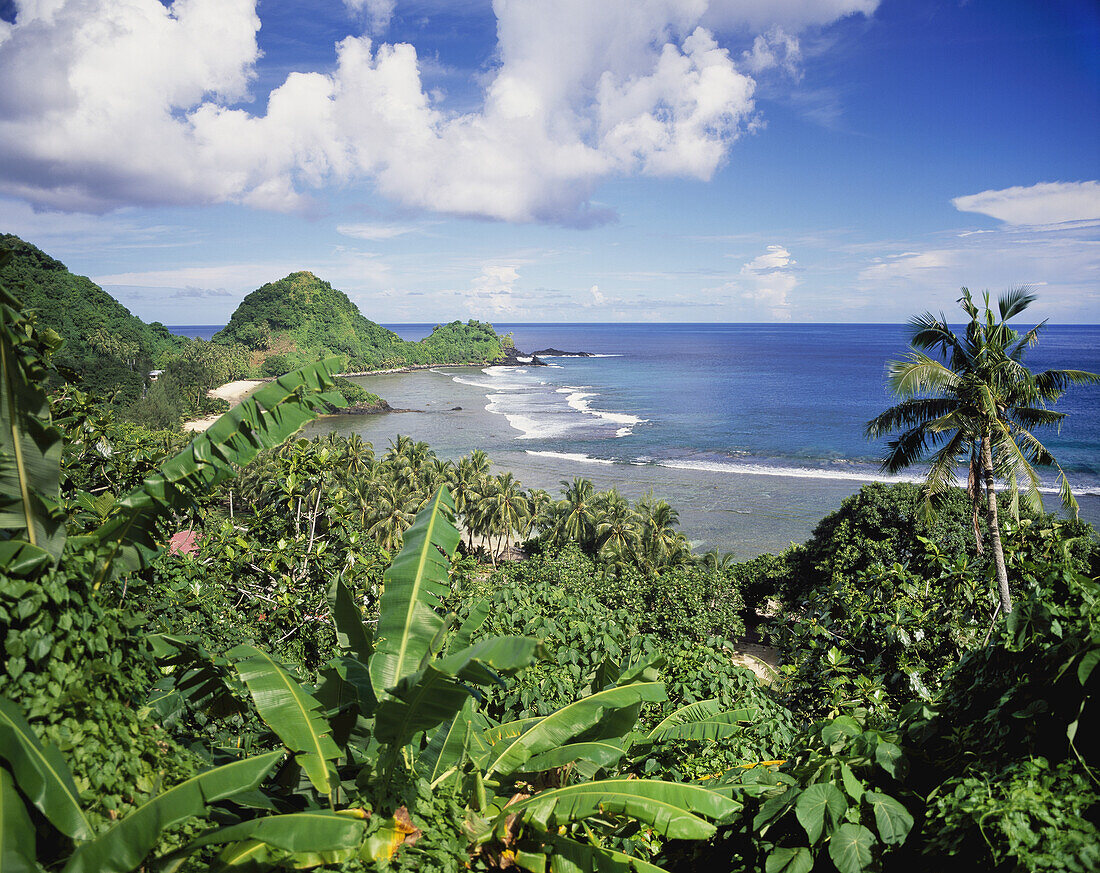 Looking Out Over Upolu's Southeast Coast; Upolu, Samoa