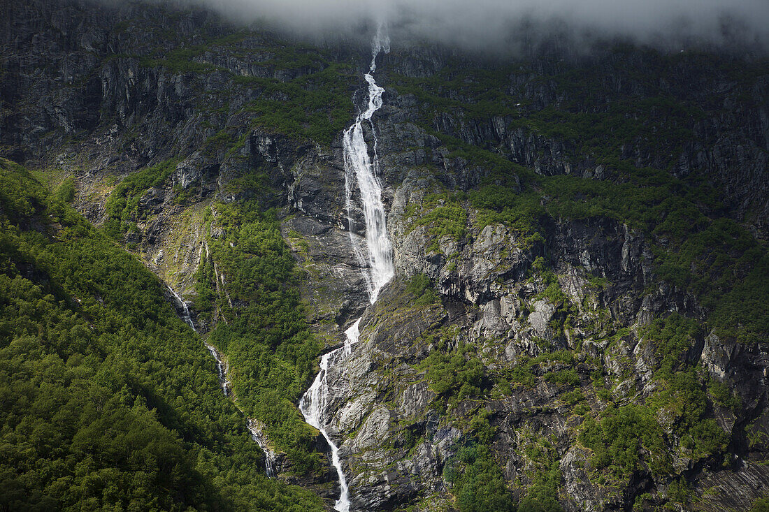 Waterfall In The Rauma Valley, Near Olden; Andalsnes, Rauma, Norway