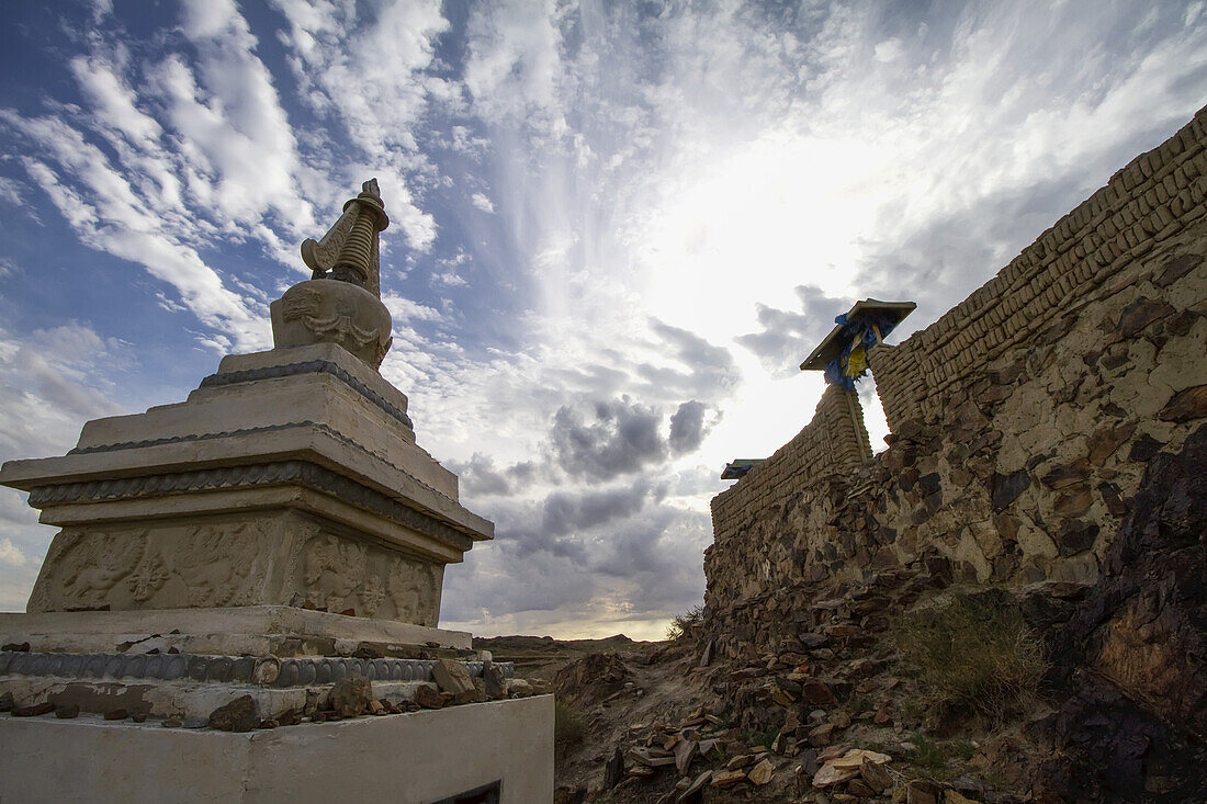 Stupa, Ongi-Kloster, Saikhan-Ovoo, Provinz Dundgovi, Mongolei
