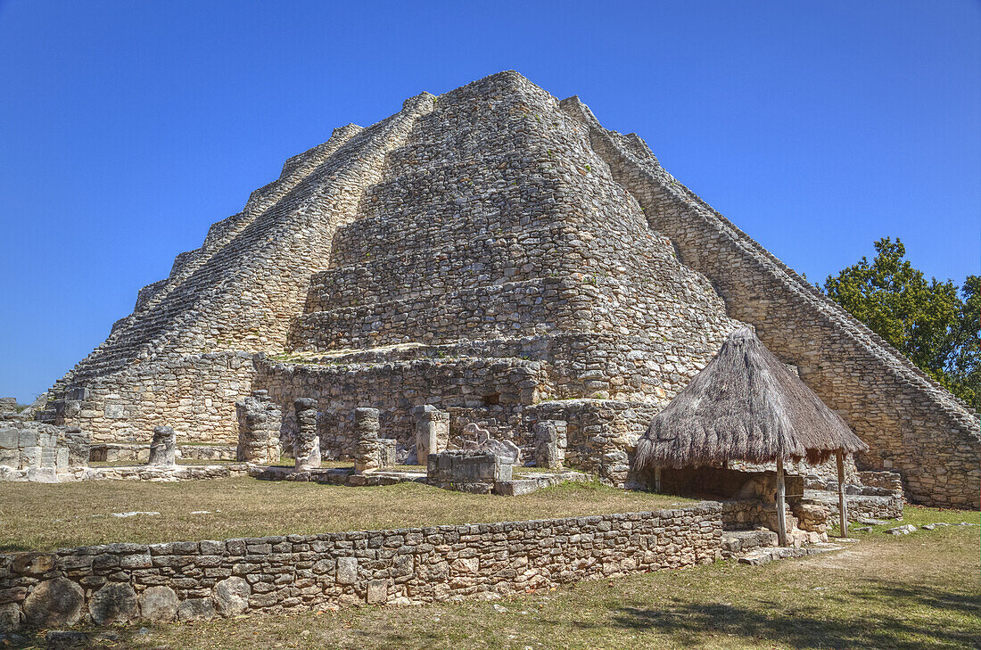 Castillo De Kukulcan, Mayapan Mayan Archaeological Site; Yucatan, Mexico