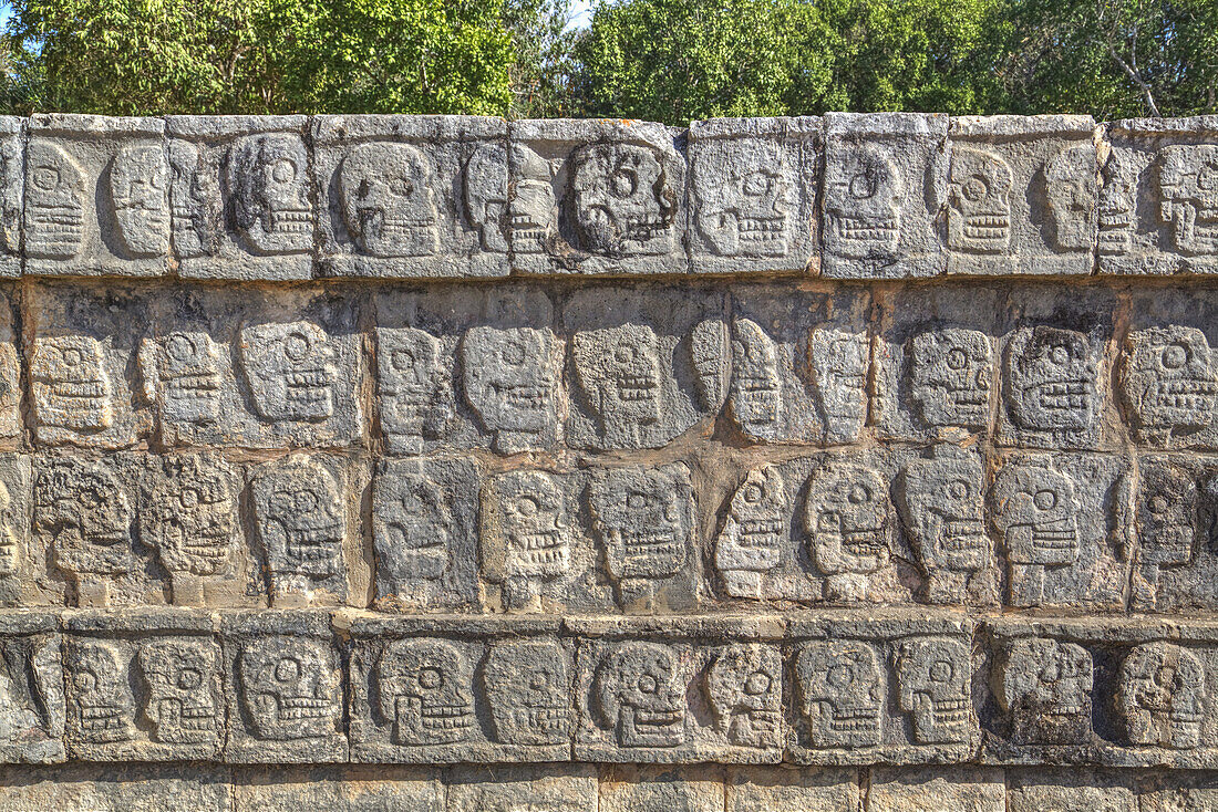 Platform Of Skulls, Chichen Itza; Yucatan, Mexico