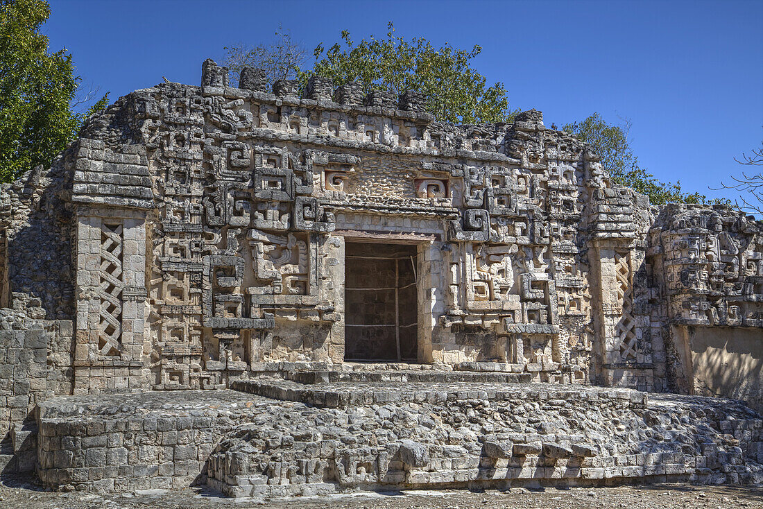 Monster Mouth Doorway, Structure Ii, Hochob Mayan Archaeological Site, Chenes Style; Campeche, Mexico