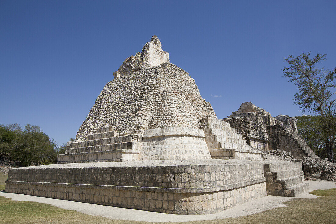 Painted Vault Temple, Dzibilnocac Mayan Archaeological Ruins, Chenes Style; Campeche, Mexico