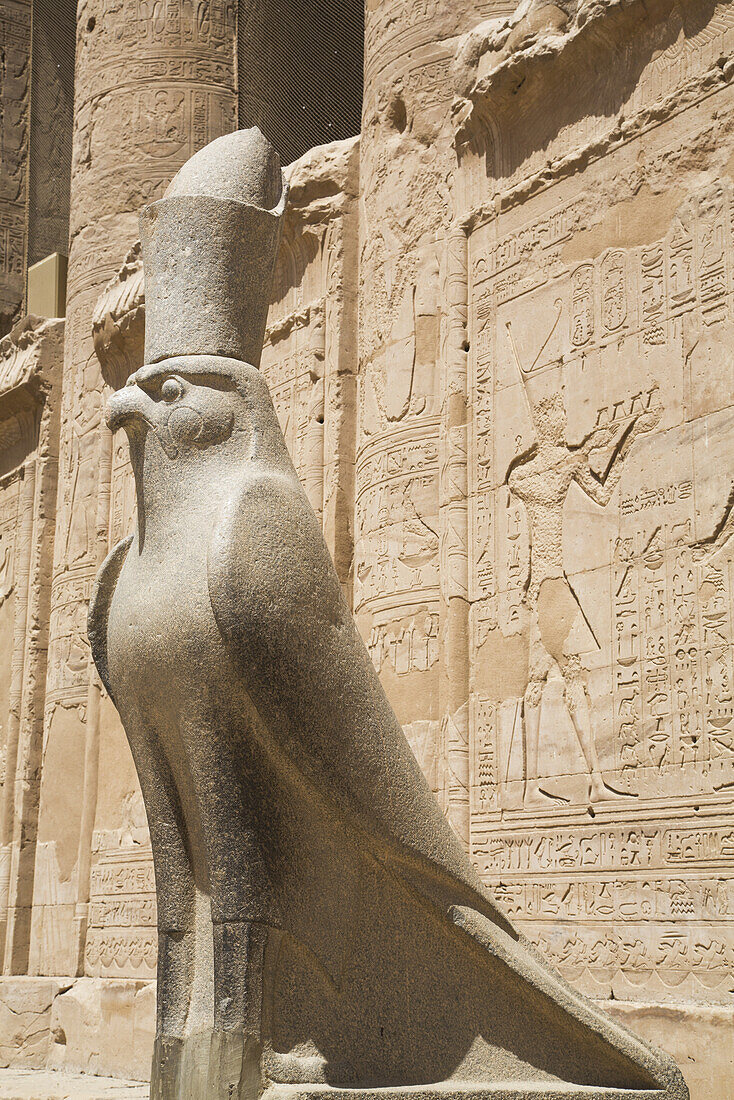 Granite Falcons, Pylon, Temple Of Horus; Edfu, Egypt