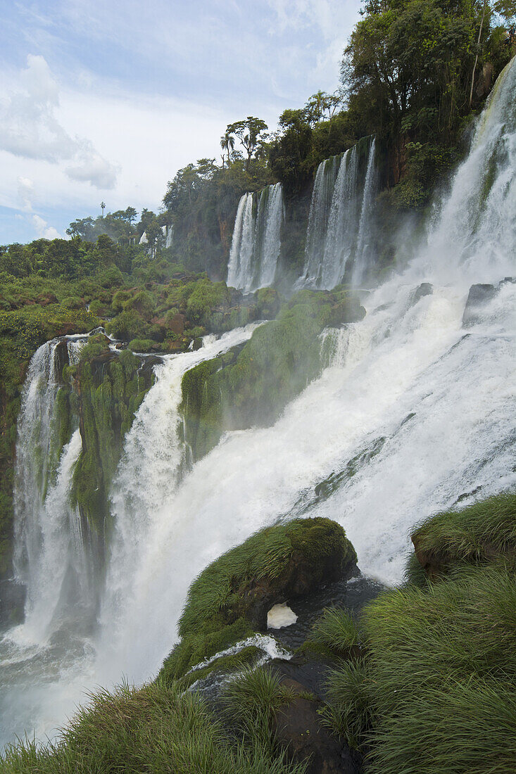 Series Of Impressive Waterfalls Photographed From The Side; Missiones, Argentina