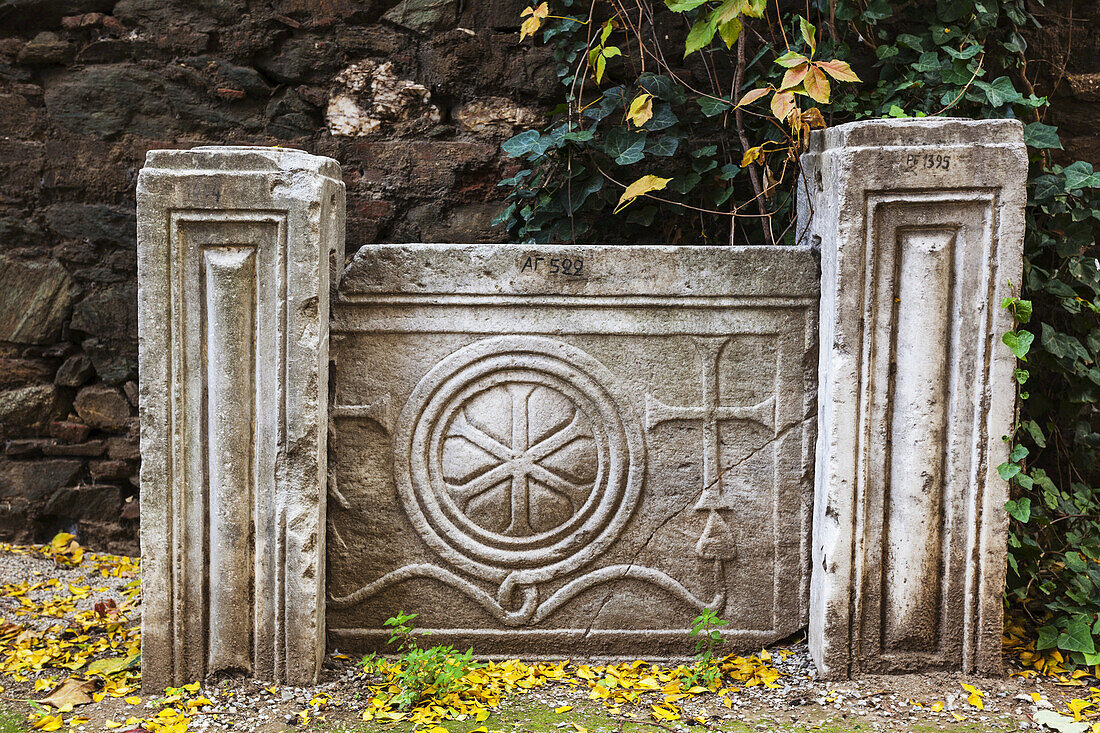 Dekorative Steinschnitzereien, Kirche St. Georg; Thessaloniki, Griechenland