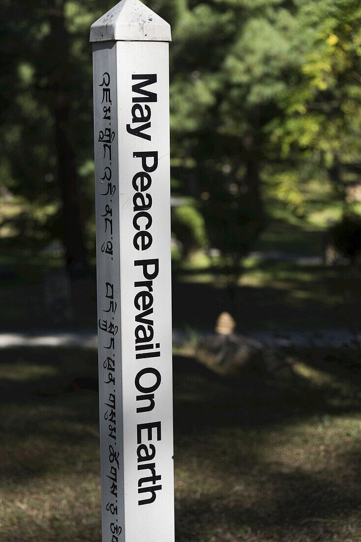 Sign Post About Peace; Paro, Bhutan