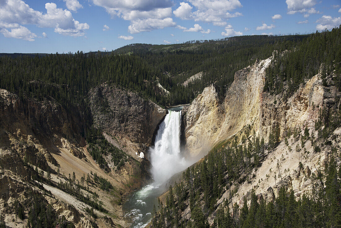 Lower Canyon Falls, Yellowstone National Park; Wyoming, United States Of America