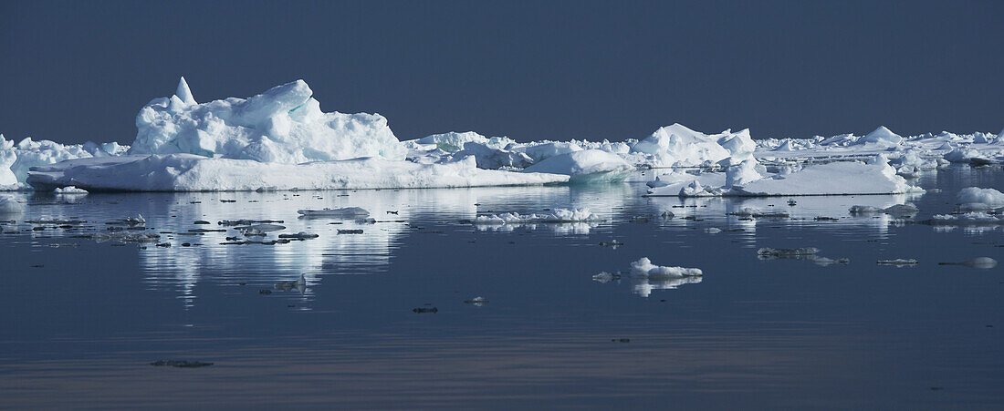 Treibendes Eis auf dem Arktischen Ozean; Spitzbergen, Svalbard, Norwegen