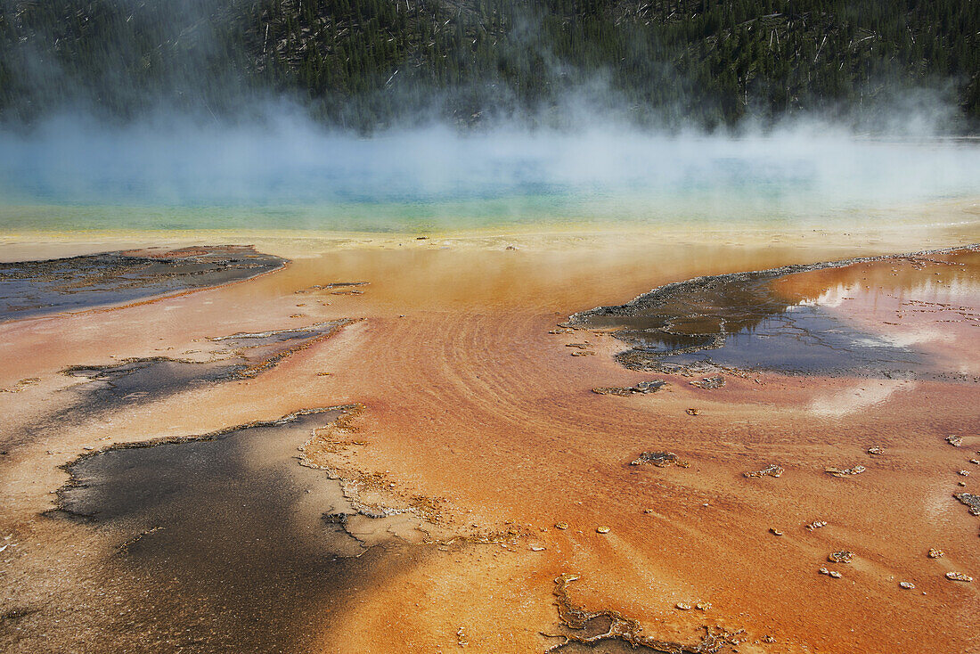 Prismatic Pools 3, Yellowstone National Park; Wyoming, United States Of America