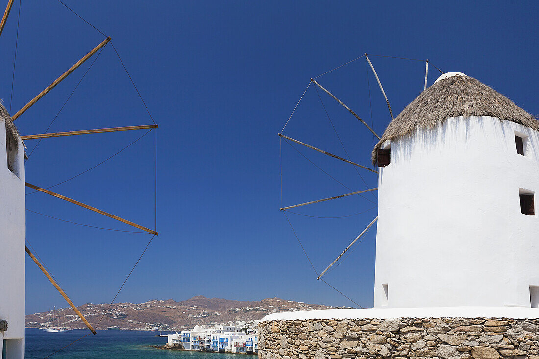 Traditional Windmills; Chora, Mykonos, Greece